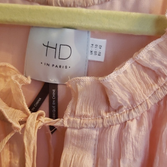 HD in Paris Windowpane Silk Top, Size 10 - Picture 4 of 7